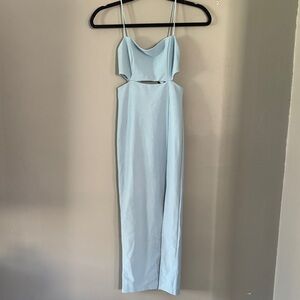 Hello Molly Light Blue Backless Dress